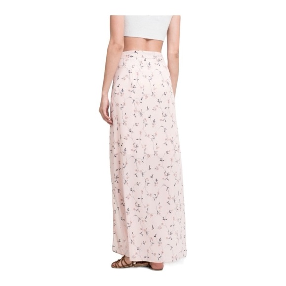 JOA x Revolve Light Pink Floral Tie Waist High Slit Maxi Skirt Small NWT - Picture 10 of 14